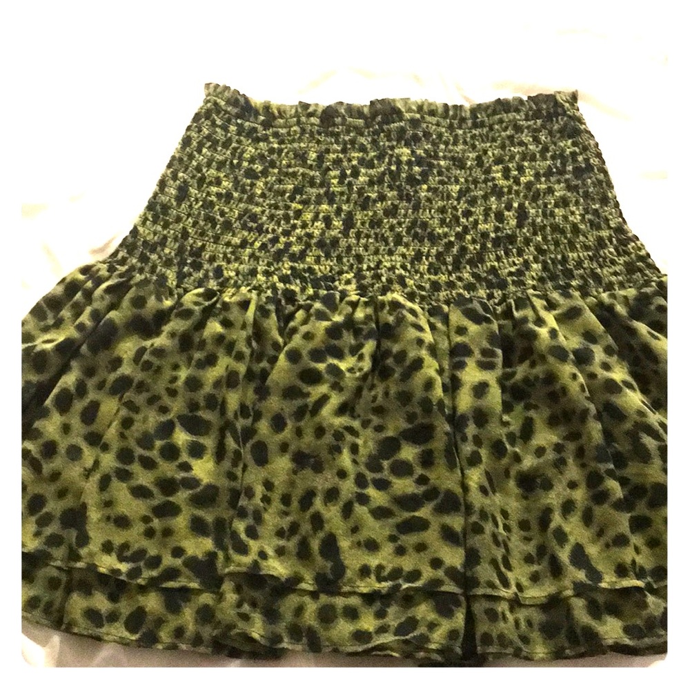 Animal print high waisted mini skirt